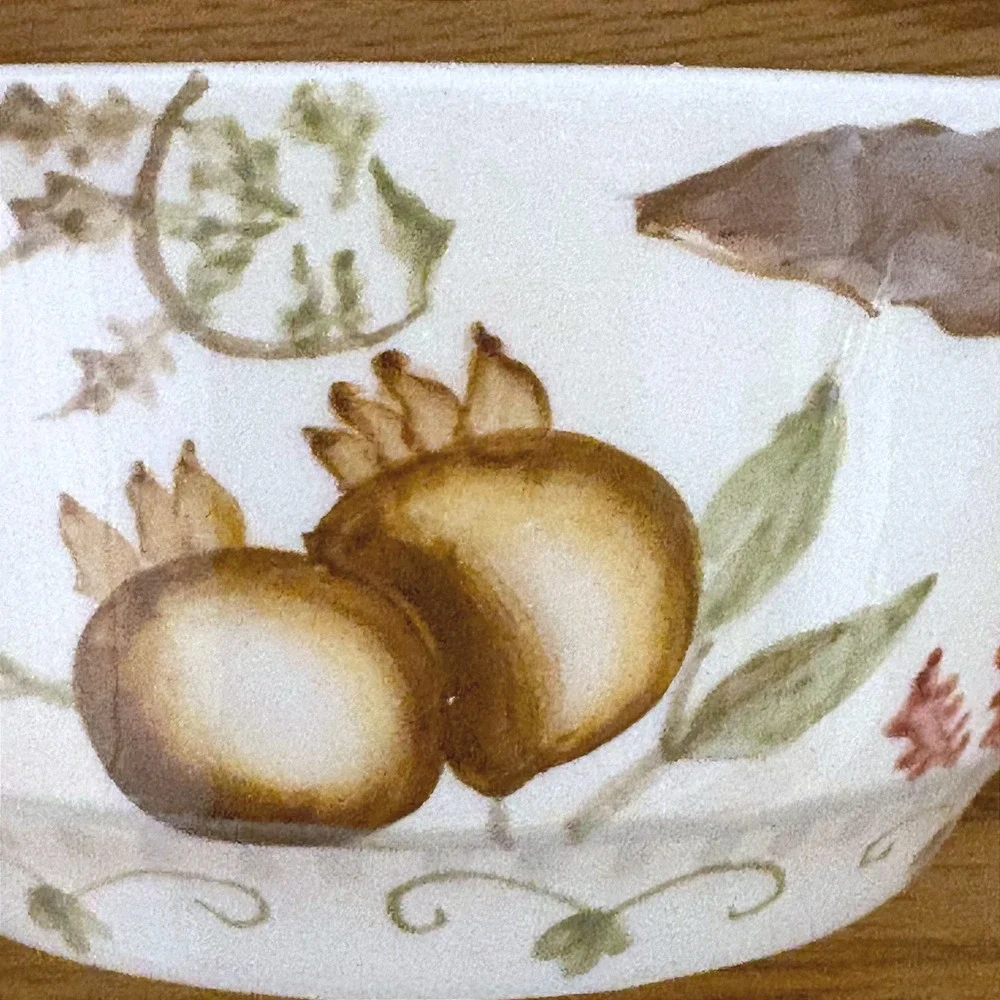 Tracy Porter Hand Painted Tea For One Set Stackable Teapot Cup Autumn Botanical‎